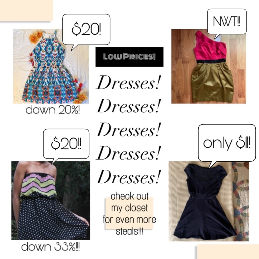 Low Prices and Dropped Prices on Dresses!! 💞✨